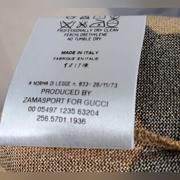 Gucci by Tom Ford Runway Gold Metallic Lurex Knit Long Sleeve Top Y2K  2000 XS - Picture 13 of 15